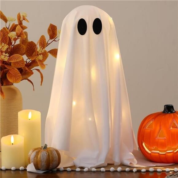 Halloween Decorations -2 Packs Spooky Ghosts with String Lights-Scary Ghost - Picture 5 of 7